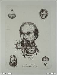 Günter Hujber - Ex libris KS Prokletí básníci Verlaine-Romance beze slov