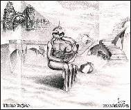G�nter Hujber - Sitteing courting couple at bench, which isn't  it there now