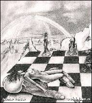 G�nter Hujber - Not endplayed game of chees below crossing rainbow