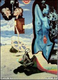 Günter Hujber - Don Quiote is trying push up deathward rainbow under dog's castle