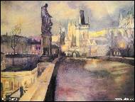 Josef Maršál - Charles Bridge in autumn