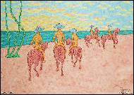 Dana Manta - Jezdci na pláži - variace na Gauguina