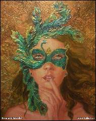 Karolína Borecká - Woman with peacock feathers