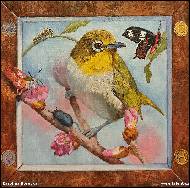 Karolína Borecká - Ptáček - akrylové barvy na plátně