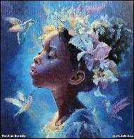 Karolína Borecká - Andílek s kolibříky 3