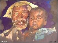 Radu Tesaro - Madal with grandson