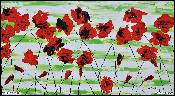 Red poppies 90x50cm