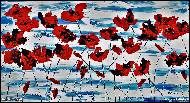 Daniel Urbaník - Red poppies1 90x50cm