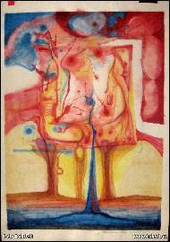 Hledám smysl,nacházím smyslnost v barevném základě ovládaném červenou.