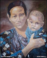 Věra Orzághová - Indiánka s dítětem