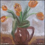 Věra Orzághová - Tulipány ve džbánu - PRODÁNO