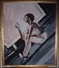 Věra Orzághová - akt S cigaretou