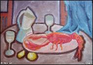 Věra Orzághová - Zátiší s humrem