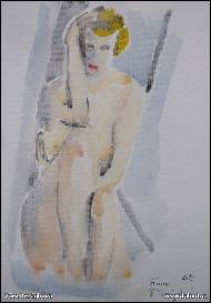 Věra Orzághová - akt- Schoulená