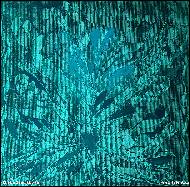 Eliška Zradičková - Zelená fantazie II. (smaragdově zelená) 40x40cm olej na plátně + špachtle