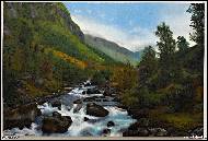 Marija Ban - prudký horský potok, obrazy na plátně, ručně malovaný obraz