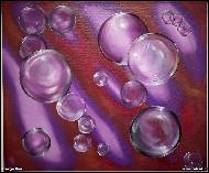 Marija Ban - painting oil on plate bubble variation